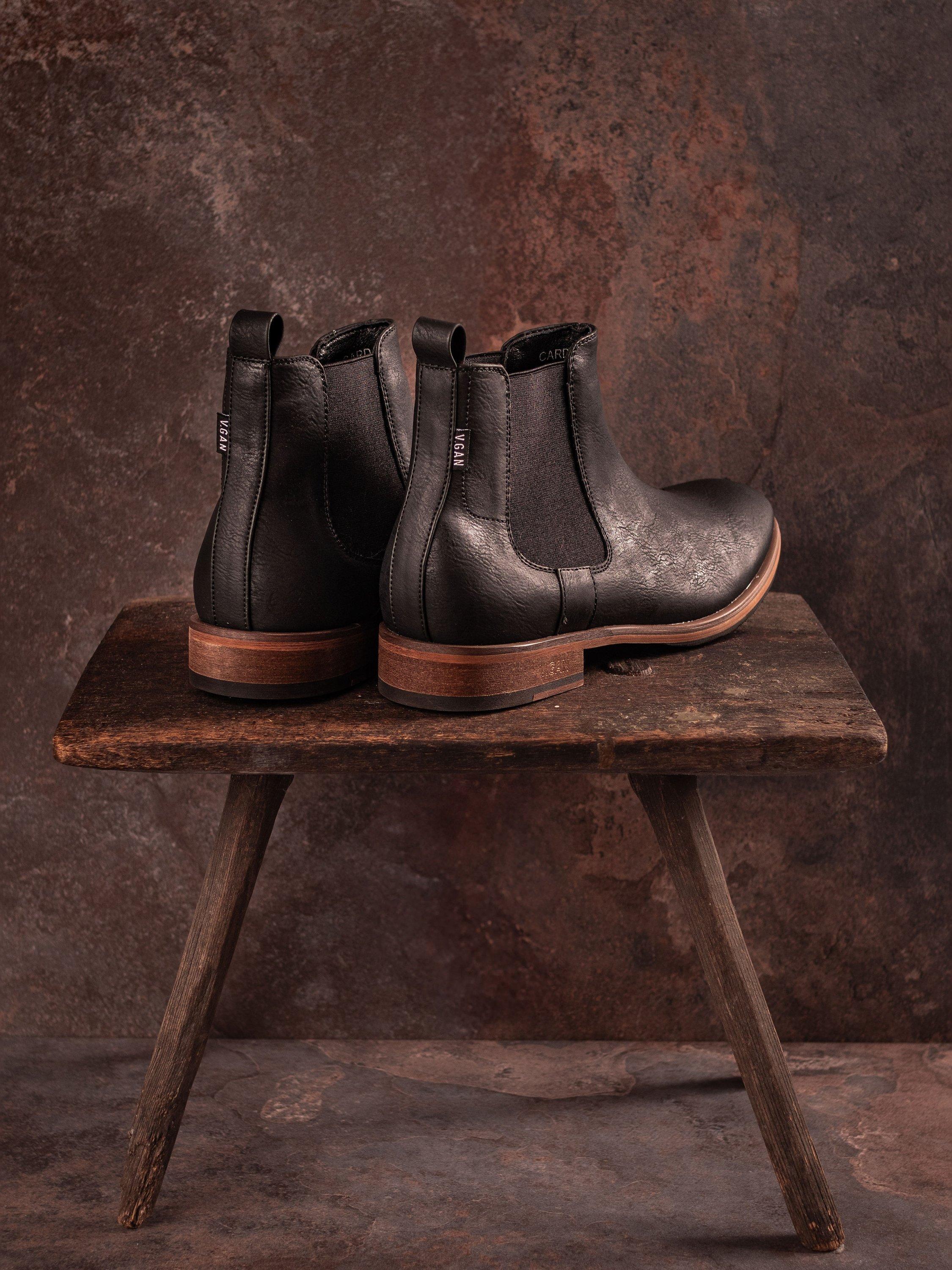 Product image 5 of 7, which shows V.GAN Vegan Cardamom Chelsea Boots, Black, 7