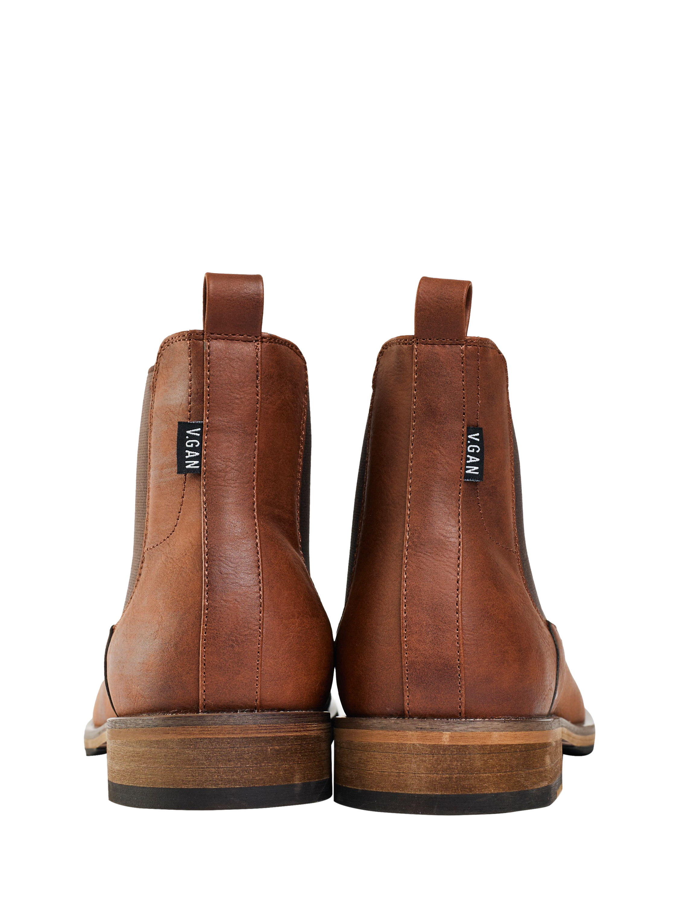 Product image 3 of 7, which shows V.GAN Vegan Cardamom Chelsea Boots, Tan, 7