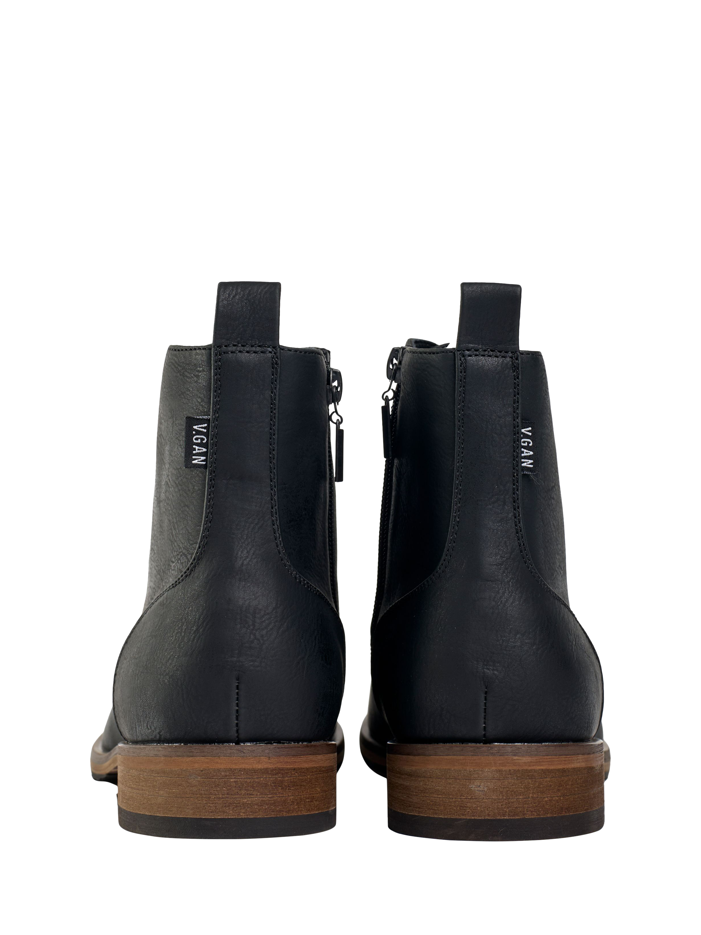Product image 3 of 5, which shows V.GAN Vegan Rye 2 Chukka Boots, Black, 7