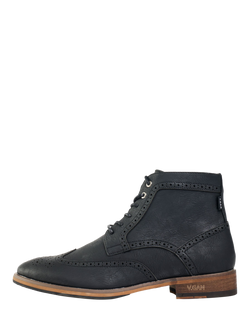V.GAN Vegan Wheat 2 Brogue Lace-Up Boots, Black - view 2, Black