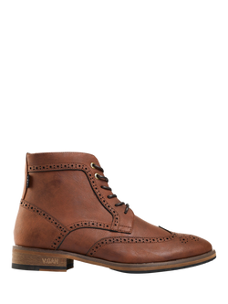 V.GAN Vegan Wheat 2 Brogue Lace-Up Boots, Tan, Tan