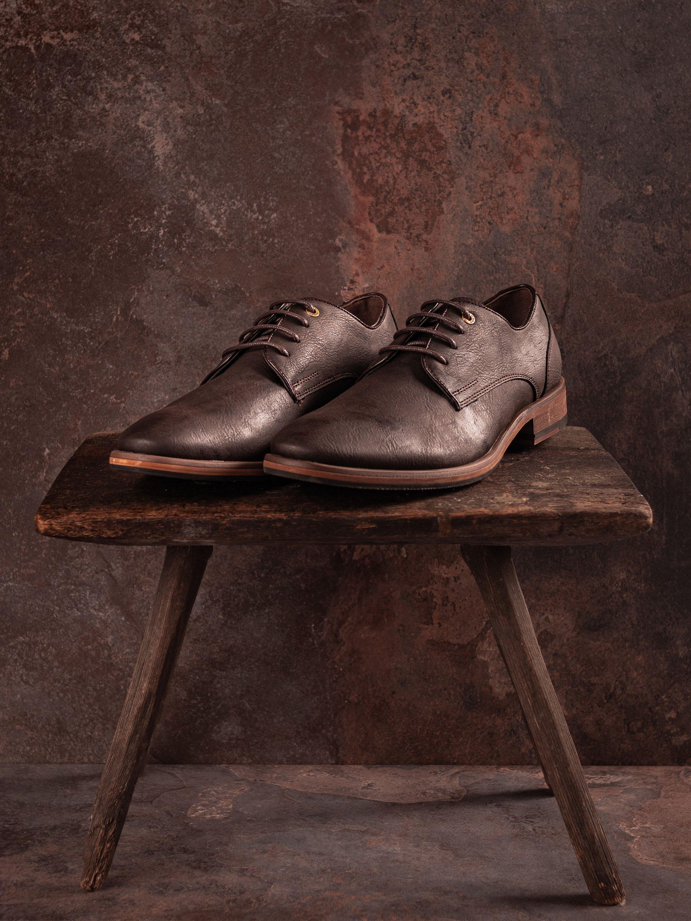 Product image 7 of 8, which shows V.GAN Vegan Oatmeal 2 Lace Up Derby Shoes, Brown, 7