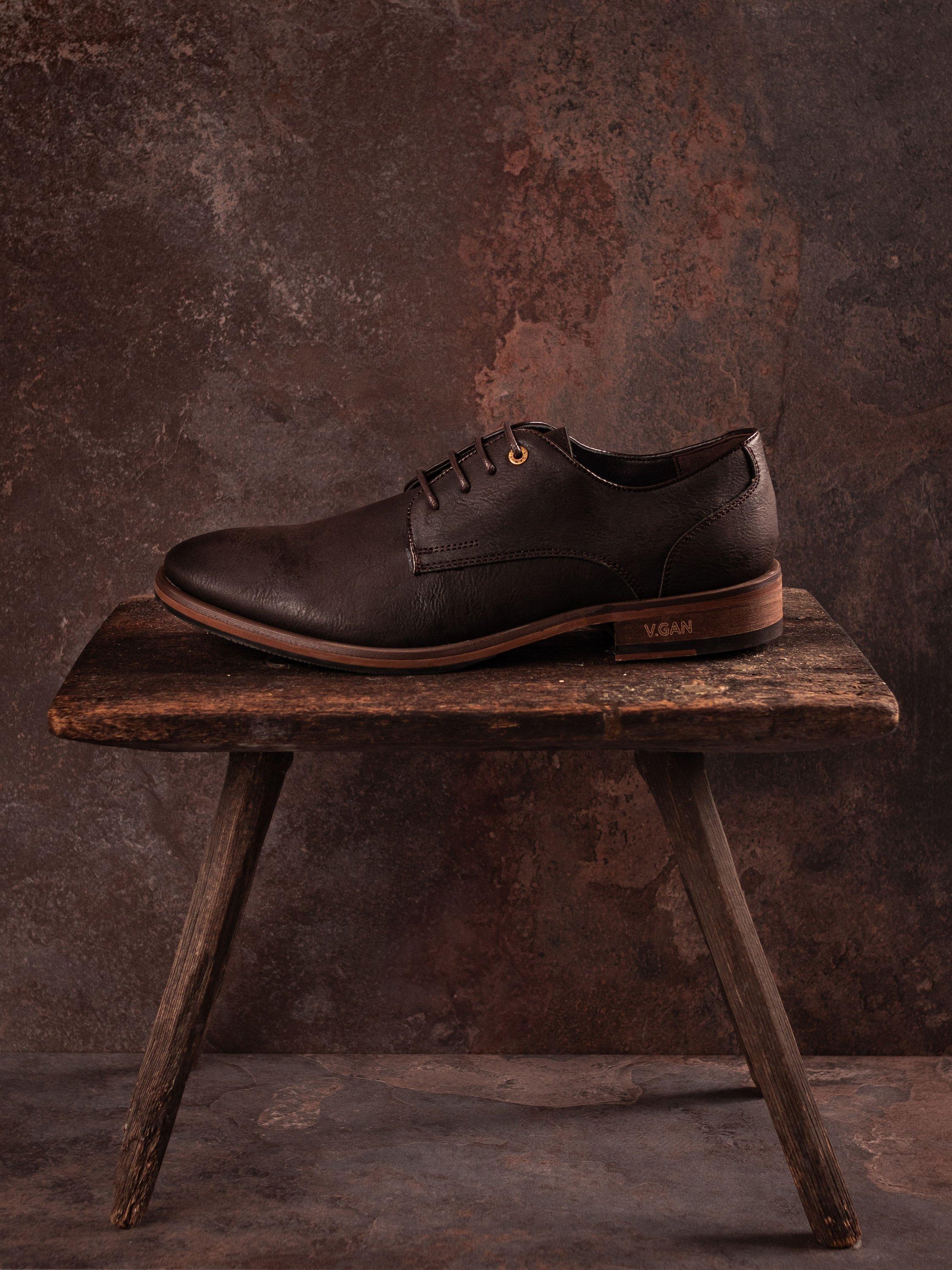 Product image 8 of 8, which shows V.GAN Vegan Oatmeal 2 Lace Up Derby Shoes, Brown, 7