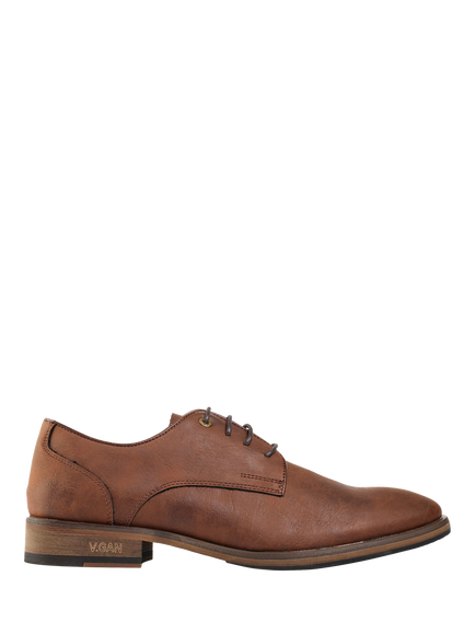 V.GAN Vegan Oatmeal Lace Up Derby Shoes, Tan, Tan