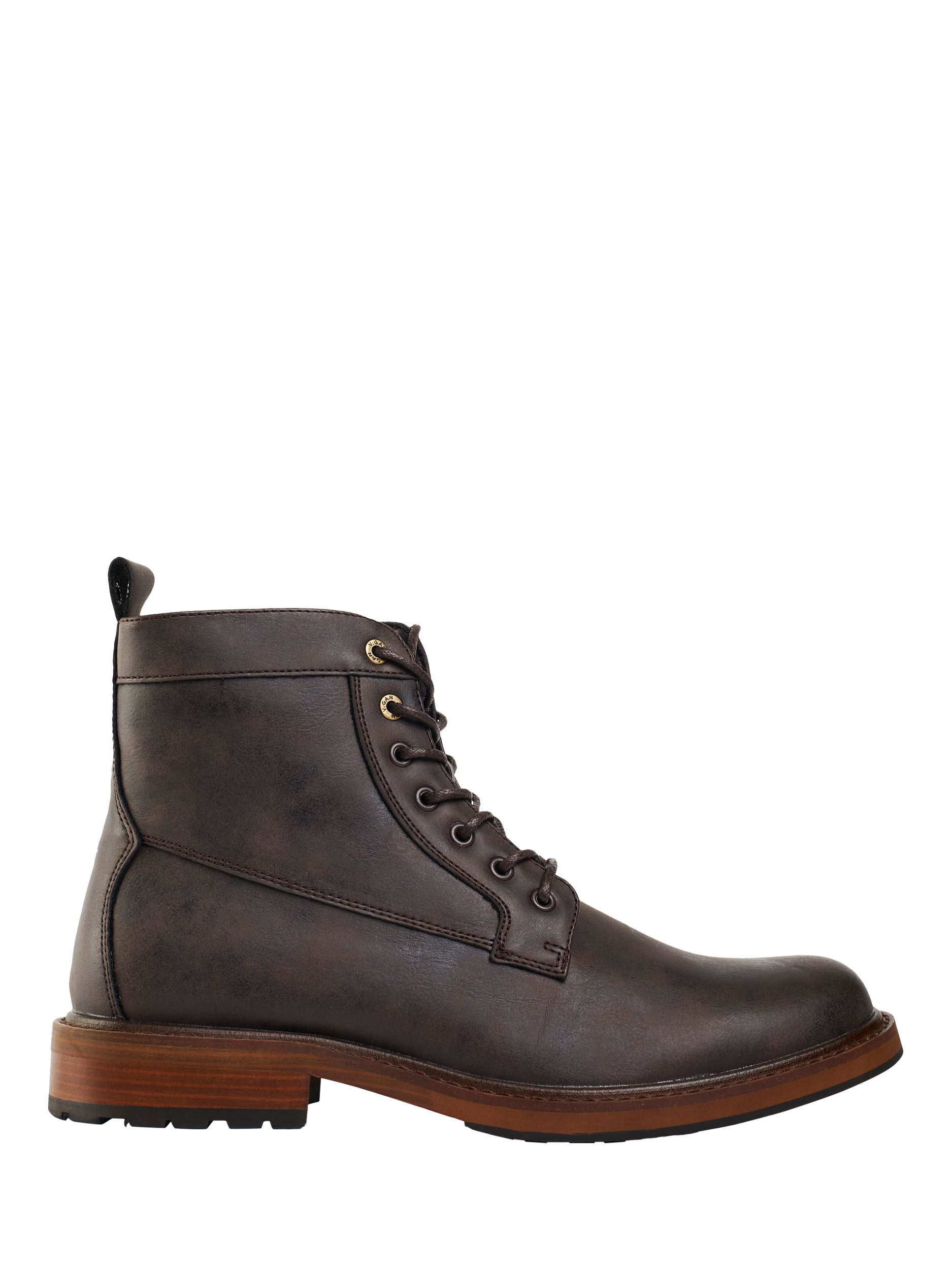 Product image 1 of 5, which shows V.GAN Vegan Arame Chukka Boots, Brown, 7