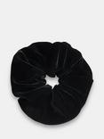 Whistles Velvet Hair Scrunchie, Black