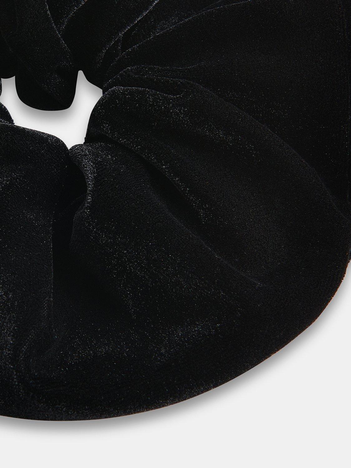 Product image 2 of 3, which shows Whistles Velvet Hair Scrunchie, Black