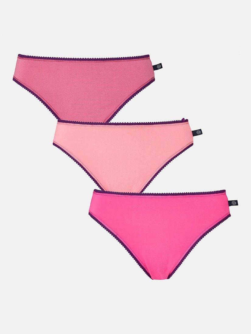 Product image 1 of 7, which shows British Boxers Cotton High Leg Knickers, Pack of 3, Fizz, XS