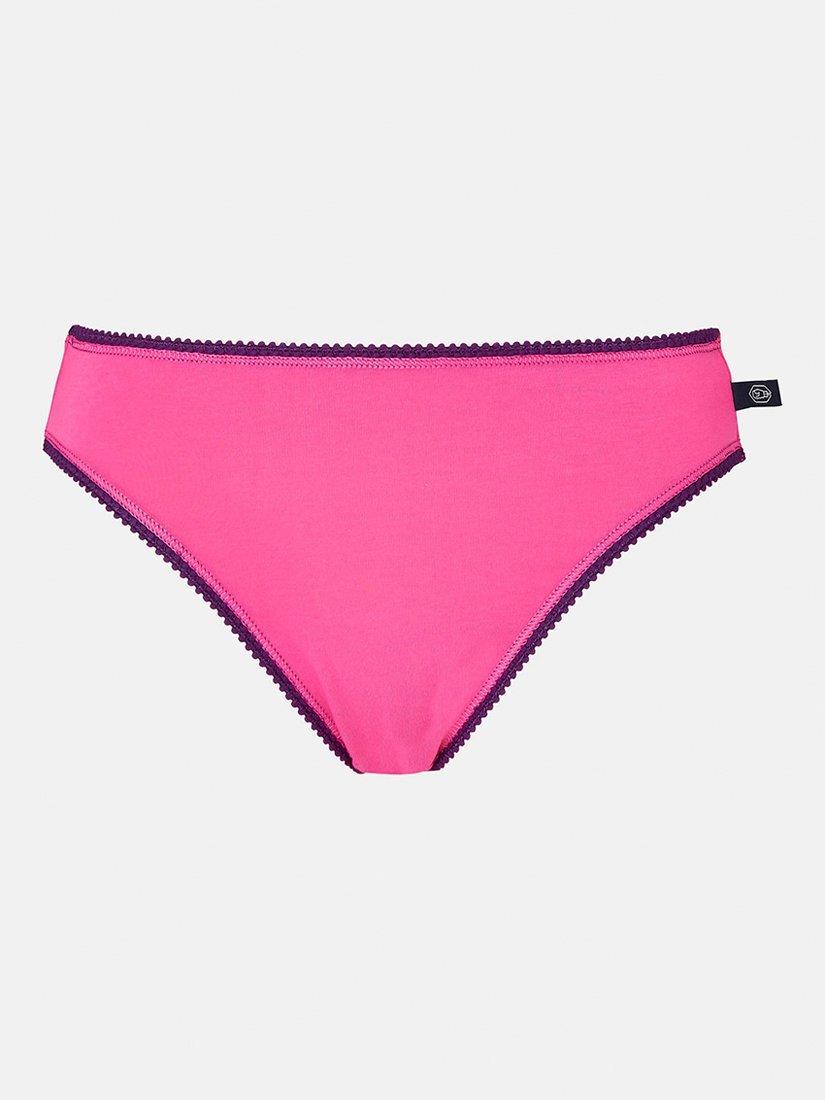 Product image 2 of 7, which shows British Boxers Cotton High Leg Knickers, Pack of 3, Fizz, XS