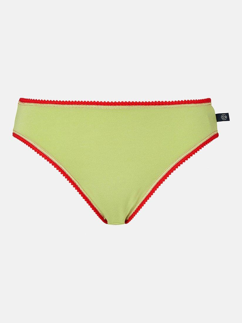 Product image 4 of 7, which shows British Boxers Cotton High Leg Knickers, Pack of 3, Holly Berry, XS