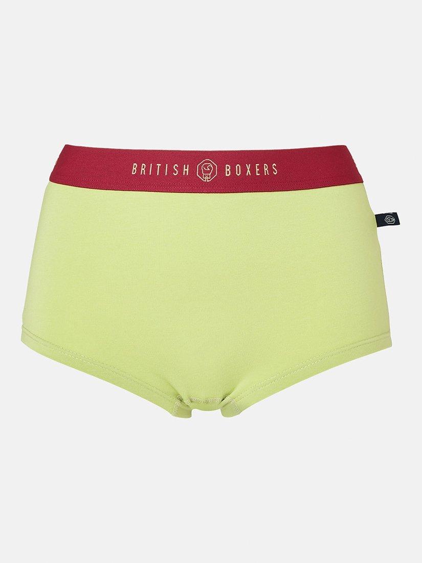 Product image 4 of 7, which shows British Boxers Cotton Hipster Boxer Briefs, Pack of 3, Rosehip, XS