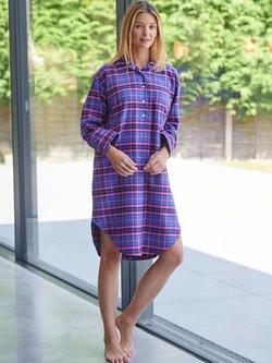 British Boxers Tartan Brushed Cotton Nightshirt - view 2, Lomond