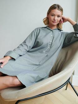 British Boxers Herringbone Brushed Cotton Nightshirt, Orkney