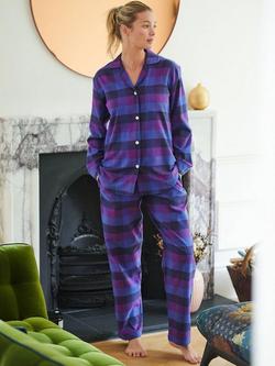 British Boxers Check Brushed Cotton Pyjama Set, Berwick