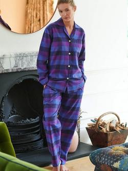 British Boxers Check Brushed Cotton Pyjama Set - view 2, Berwick