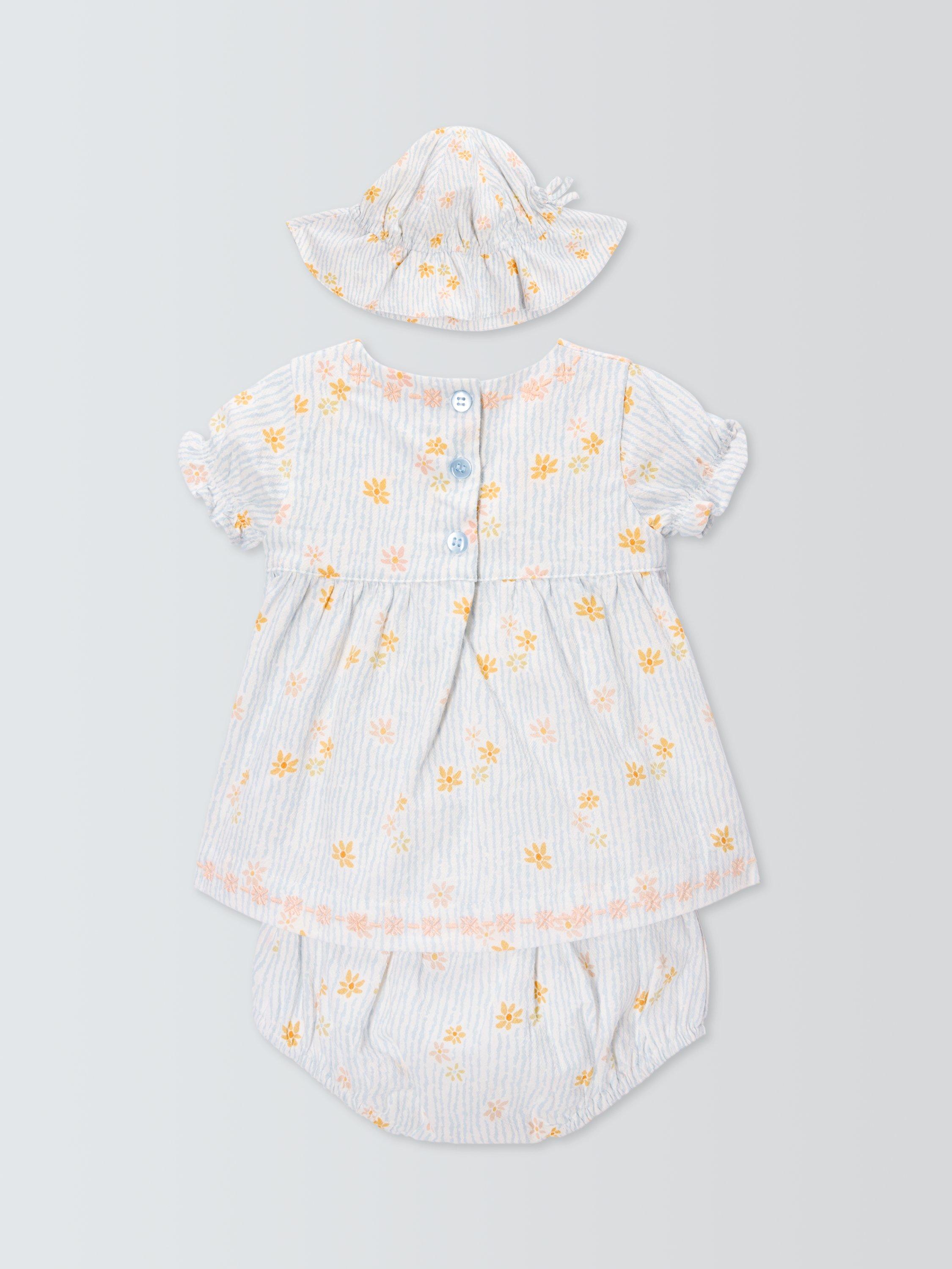 Product image 2 of 3, which shows John Lewis Baby Embroidered Three Piece Dress Set, Multi, Newborn
