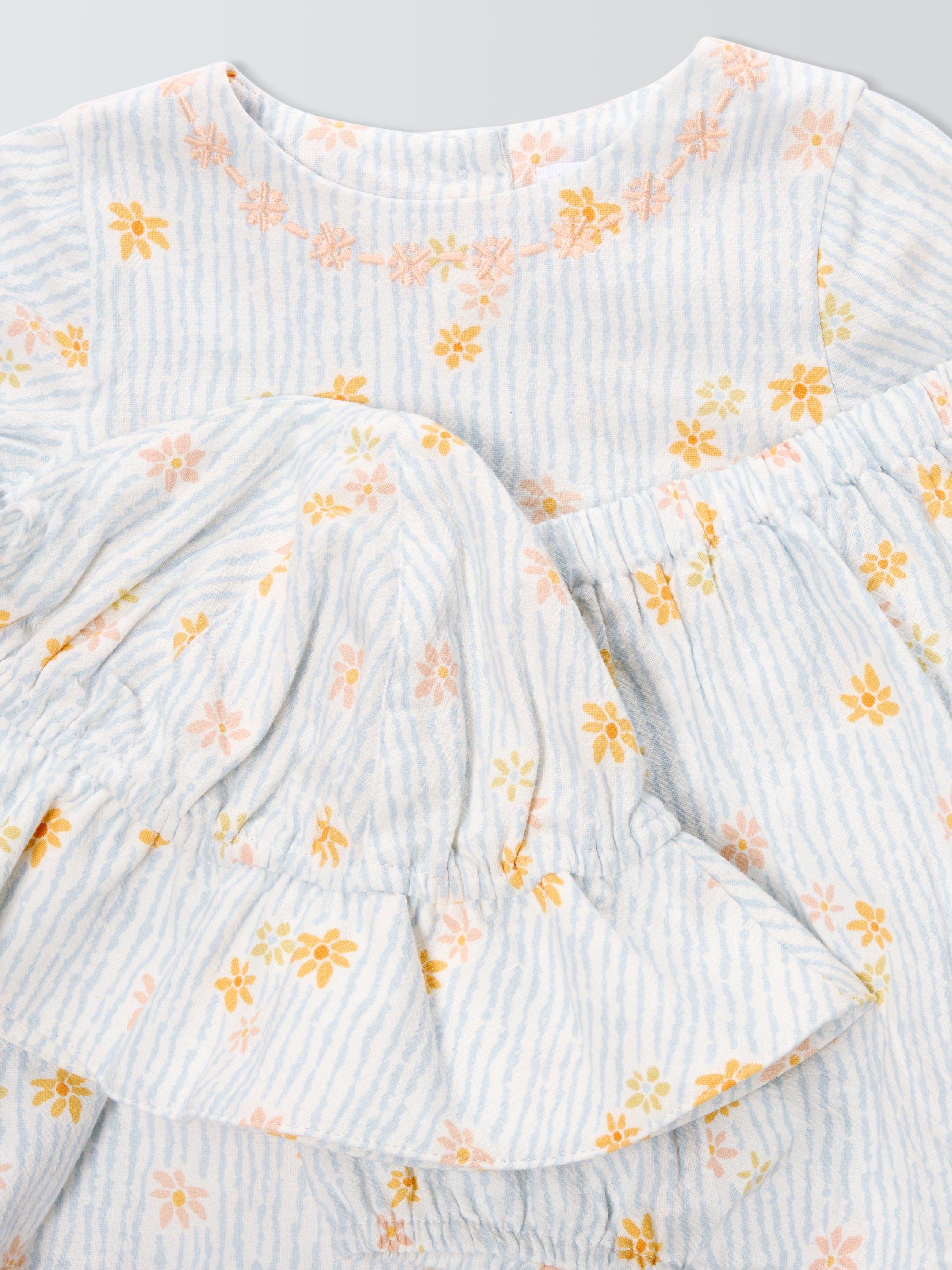 Product image 3 of 3, which shows John Lewis Baby Embroidered Three Piece Dress Set, Multi, Newborn