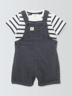 John Lewis Baby Short Dungarees and T-Shirt Set, Multi, Multi