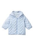 Benetton Baby Hooded Zig Zag Quilted Jacket