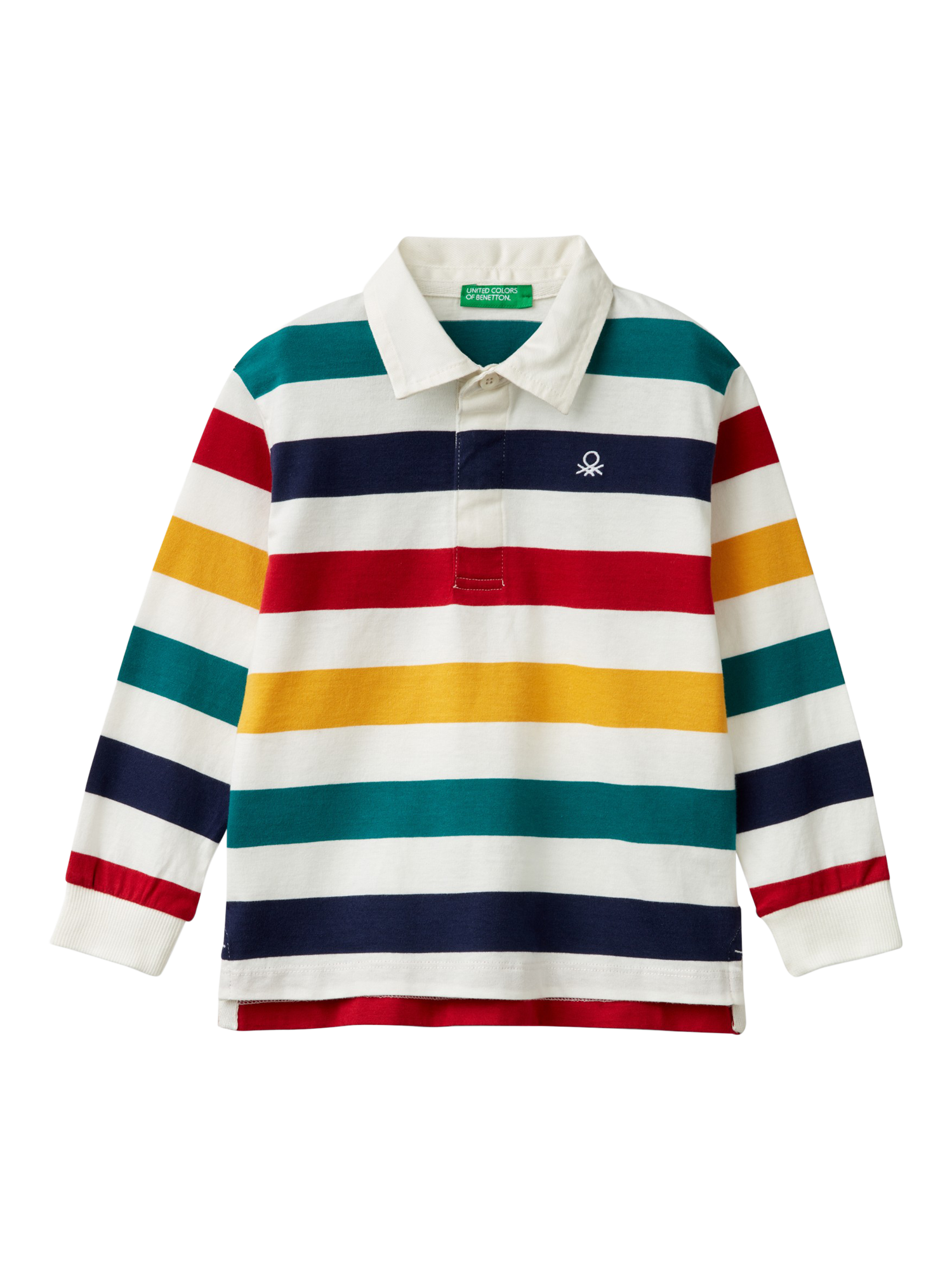 Benetton Kids' Stripe Rugby Shirt, Multi