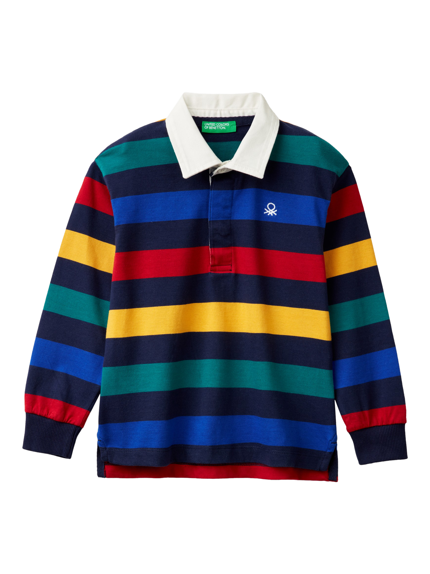 Benetton Kids' Stripe Rugby Shirt, Multi