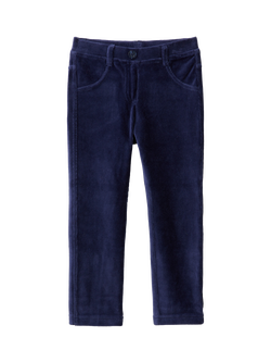Benetton Kids' Stretch Chenille Trousers, Night Blue, Night Blue