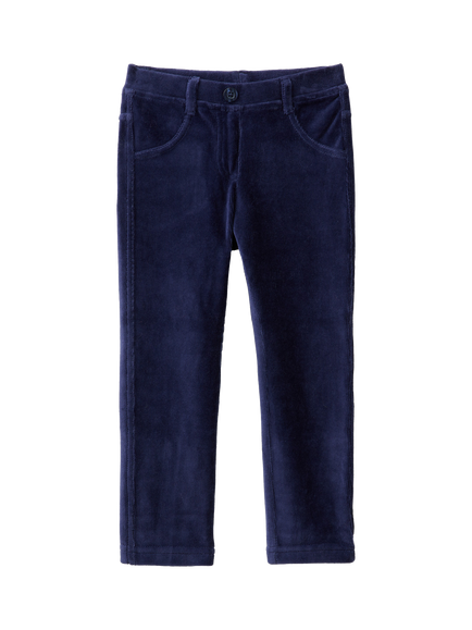 Benetton Kids' Stretch Chenille Trousers, Night Blue, Night Blue