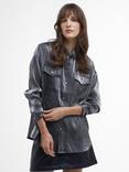 Barbour International Della Satin Shirt, Chrome