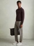 Reiss Wessex Knit Merino Wool Jumper, Dark Bordeaux