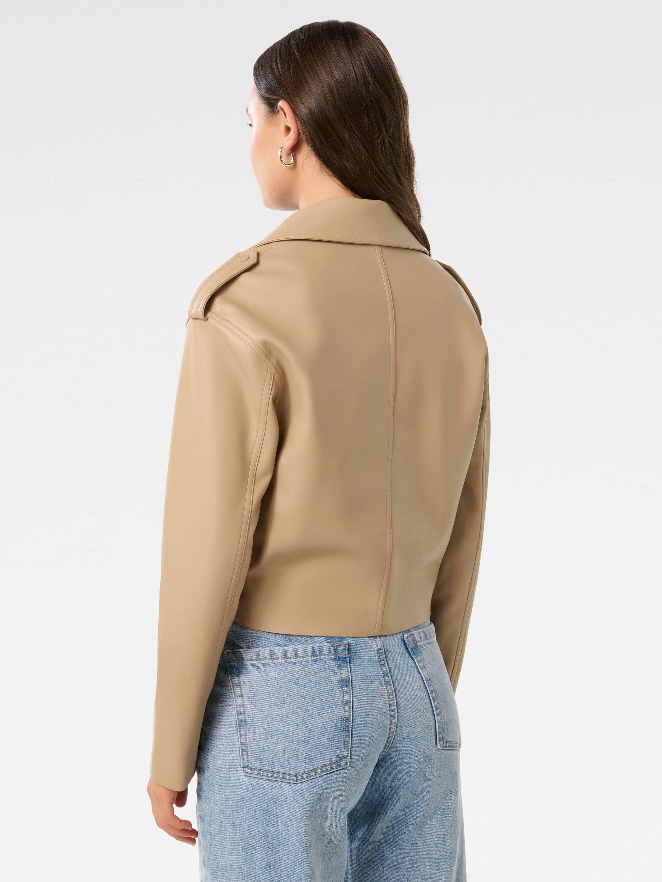 Product image 2 of 5, which shows Forever New Lorri Cropped Trench Coat, Camel, 4