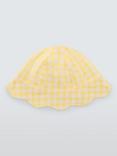 John Lewis Baby Gingham Sunflower Hat, Yellow