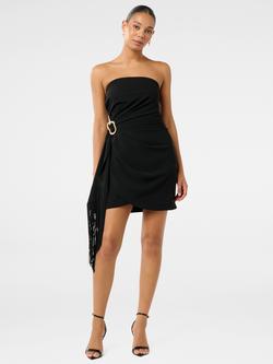 Forever New Adriana Strapless Sash Mini Dress, Black, Black