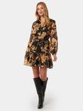 Forever New Aubrey Floral Shirred Waist Mini Dress, Hensley