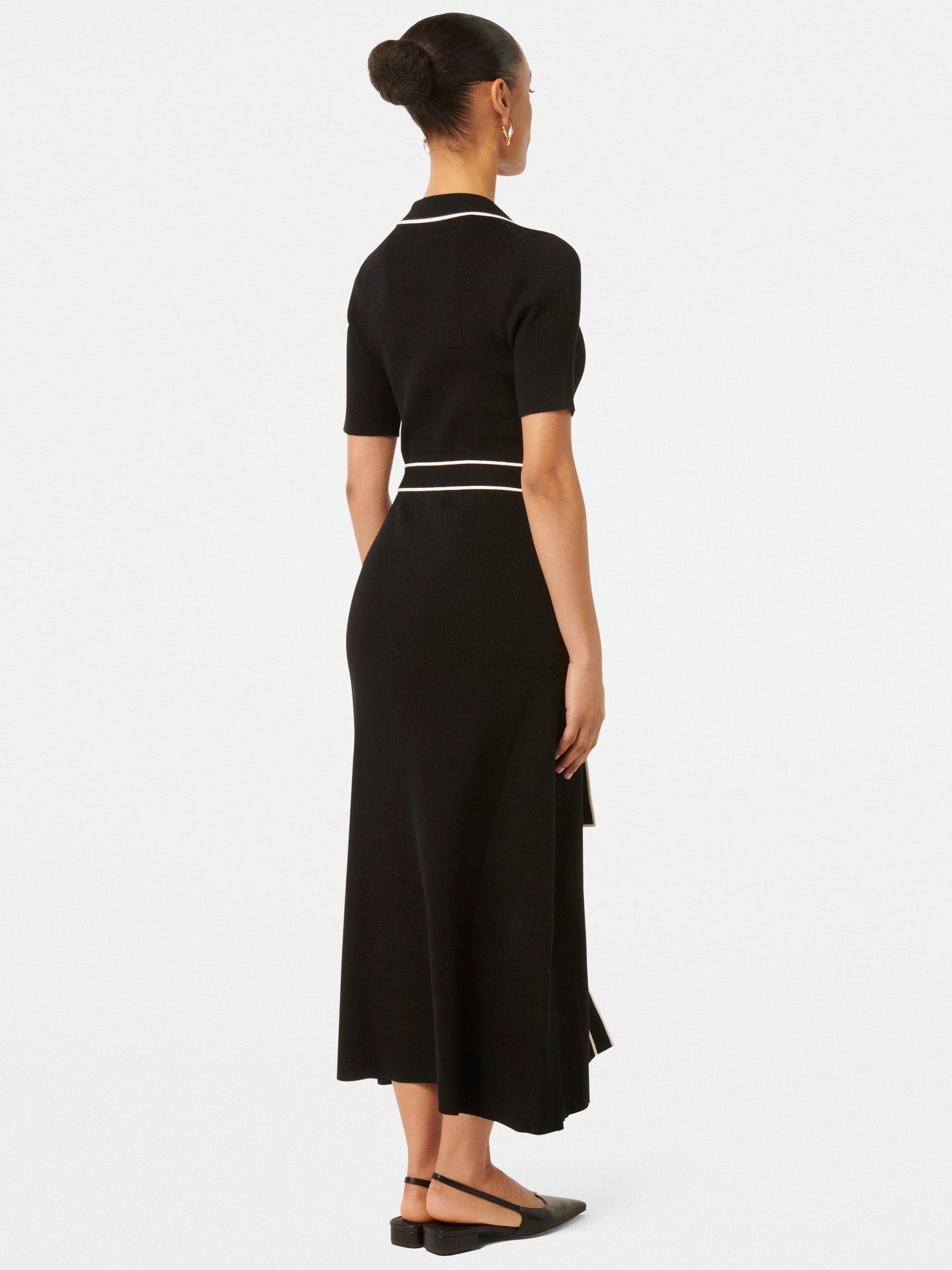 Product image 2 of 4, which shows Forever New Petite Cindy Contrast Dress, Black, 4