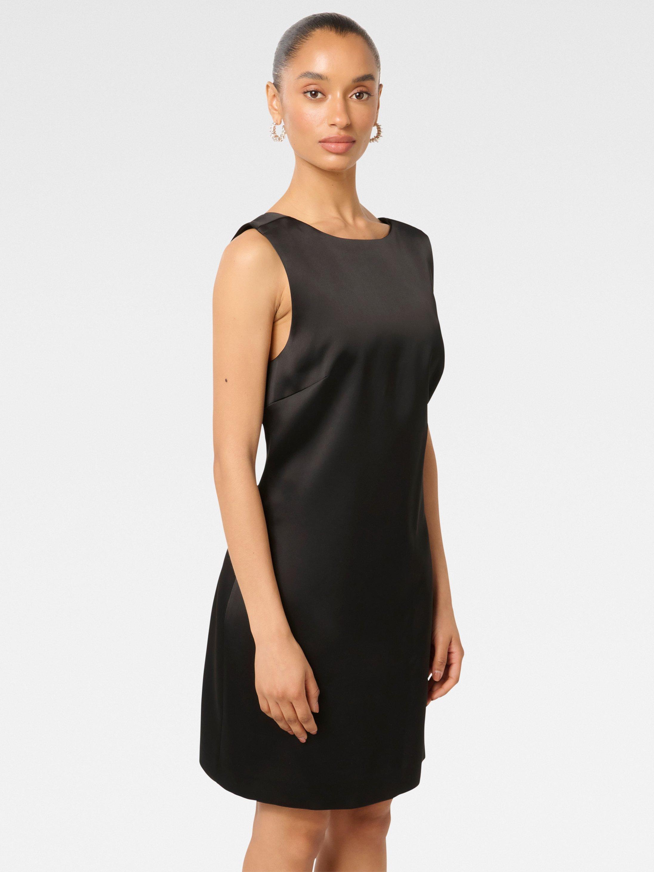 Product image 3 of 5, which shows Forever New Petite Ellie Low Bow Back Mini Dress, Black, 4