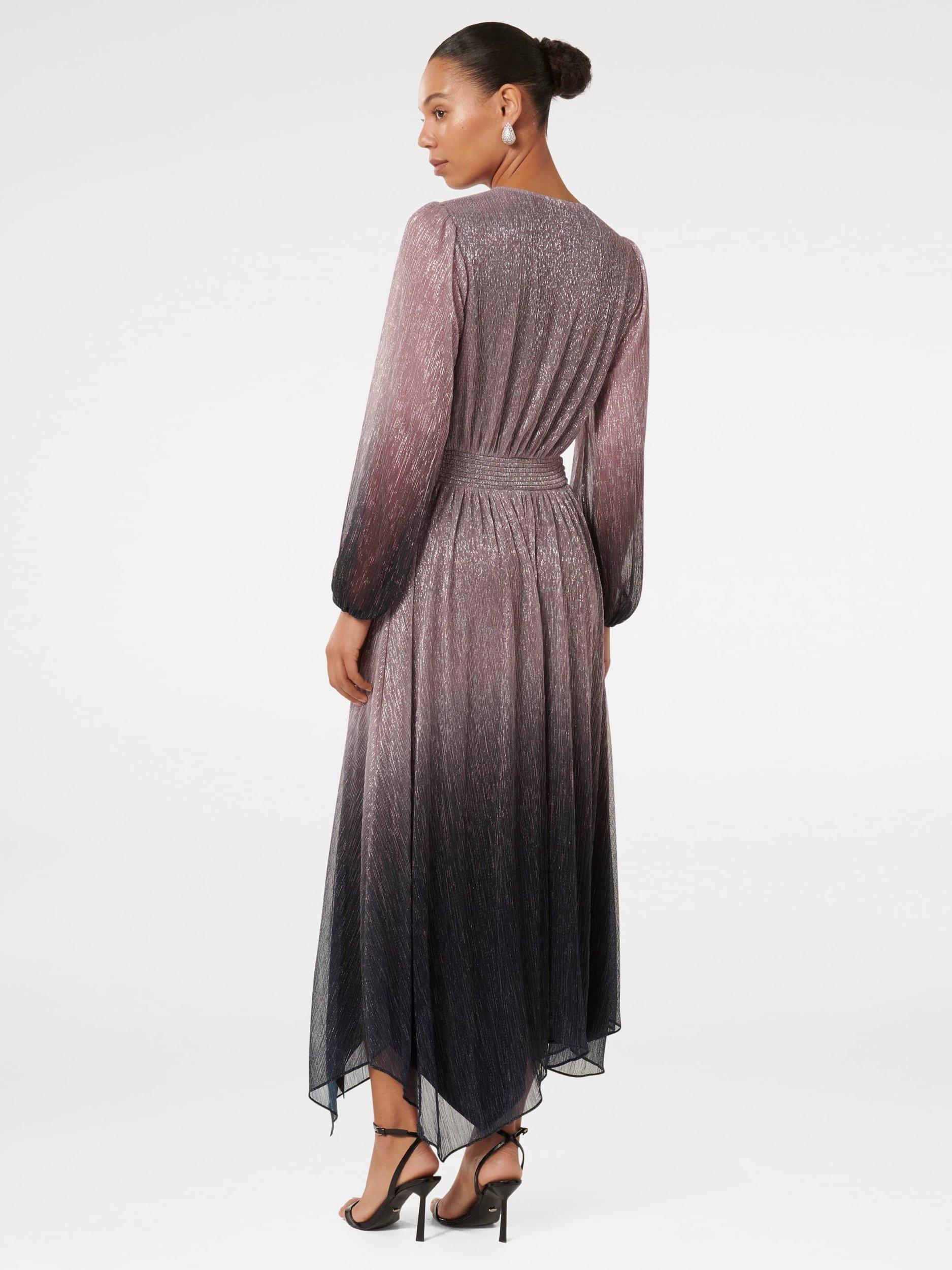 Product image 2 of 4, which shows Forever New Gisele Ombre Plisse Maxi Dress, Blush/Dusk, 4