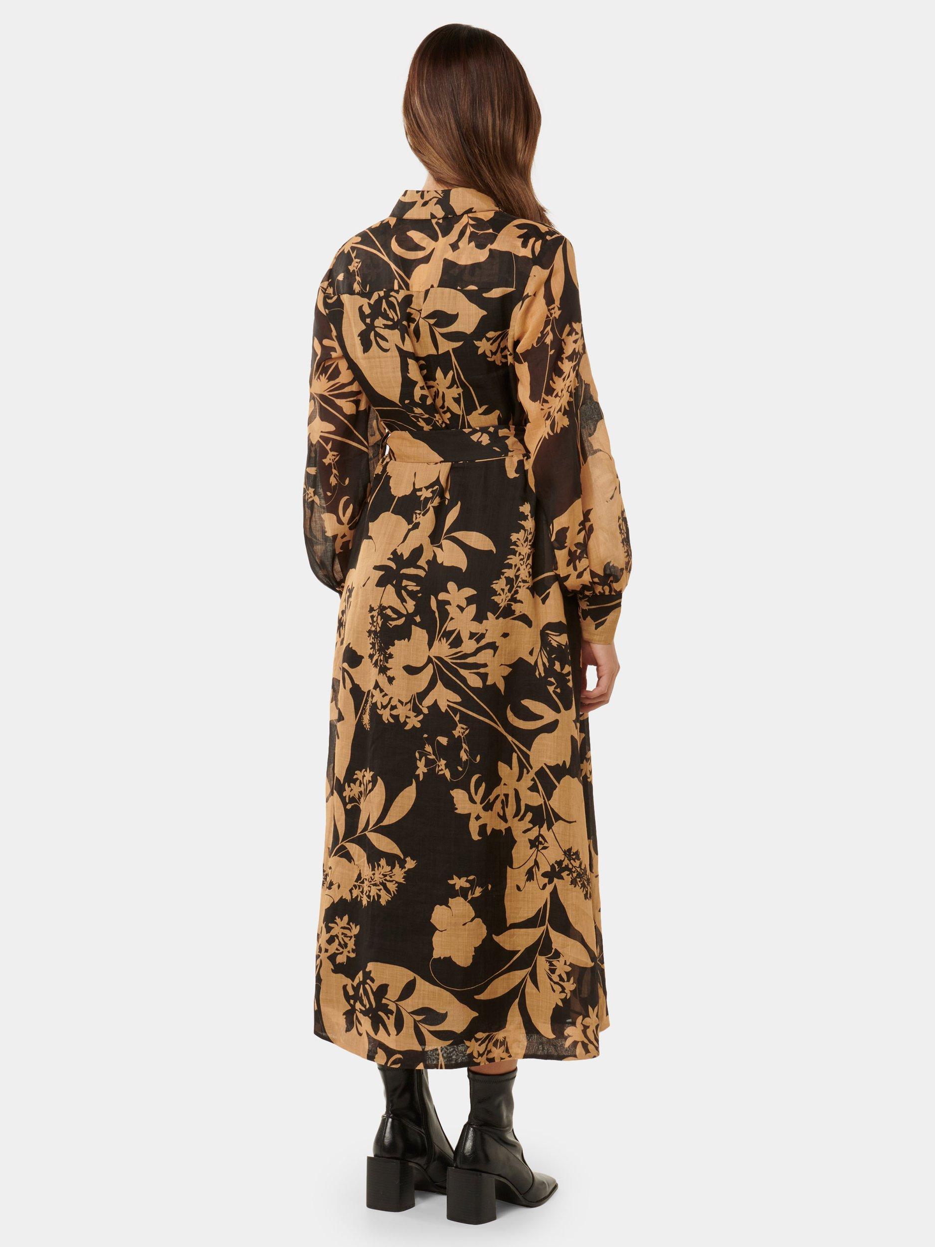 Product image 2 of 4, which shows Forever New Janie Floral Shirt Midi Dress, Hensley, 4