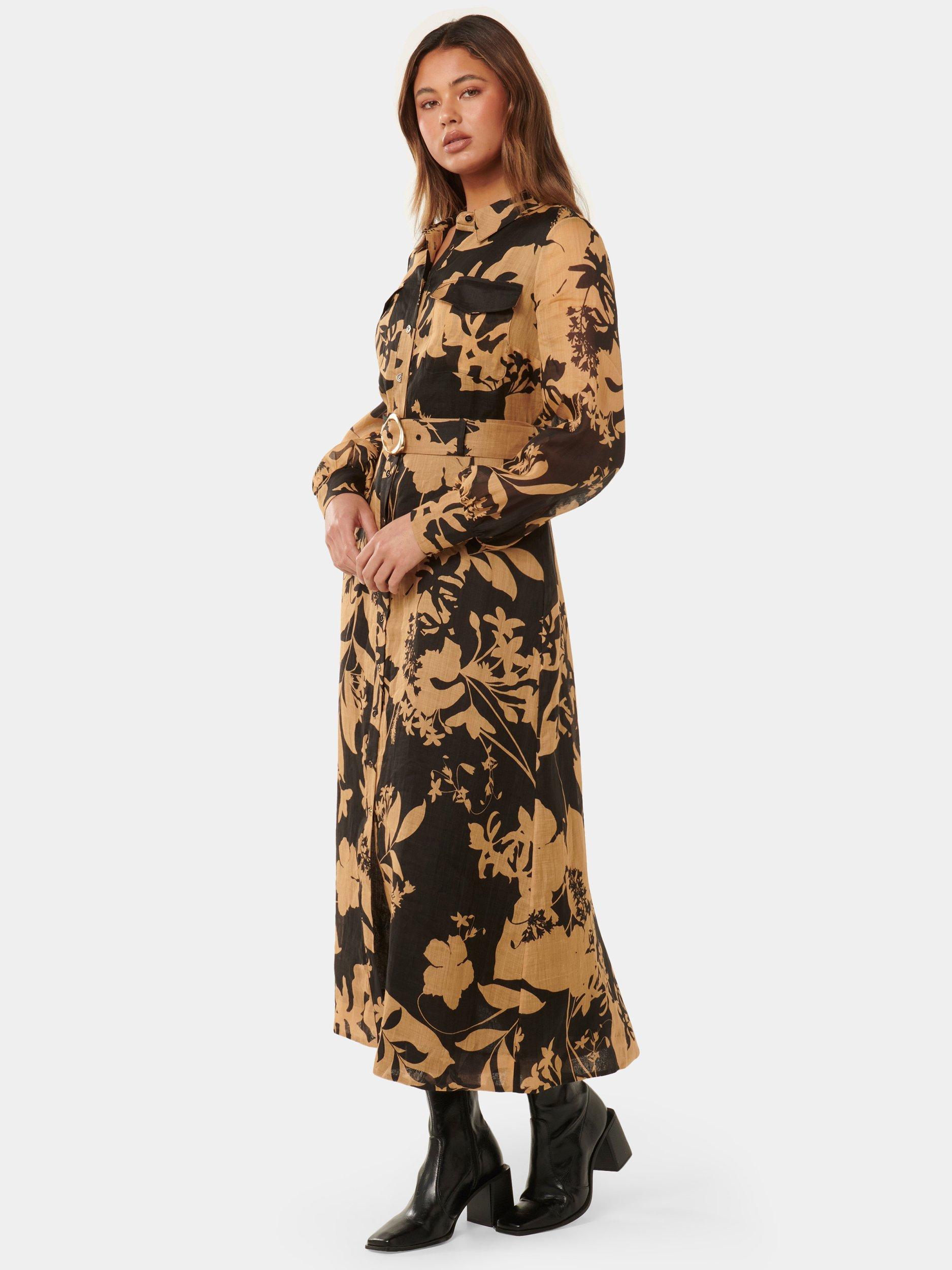 Product image 3 of 4, which shows Forever New Janie Floral Shirt Midi Dress, Hensley, 4