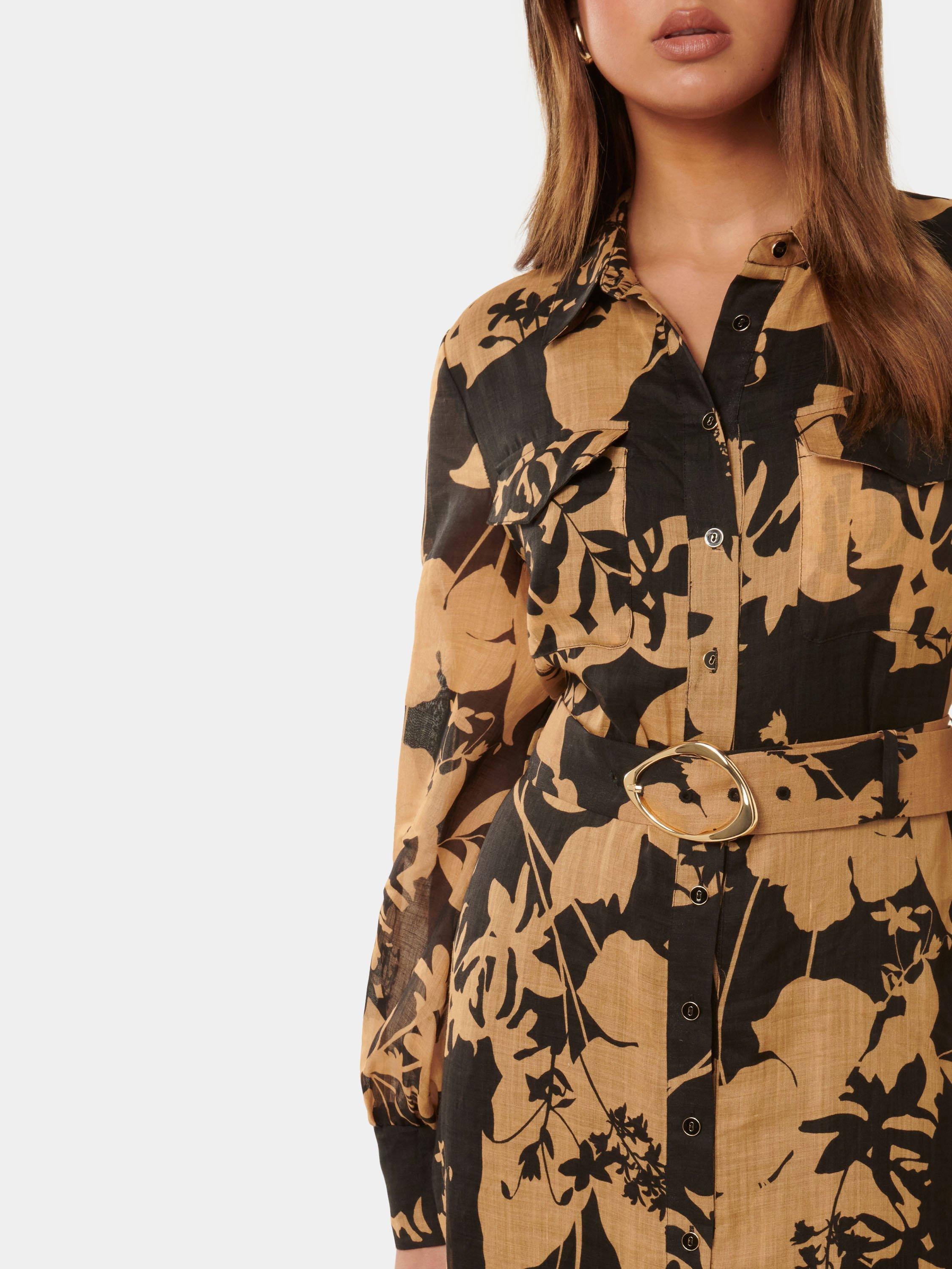 Product image 4 of 4, which shows Forever New Janie Floral Shirt Midi Dress, Hensley, 4