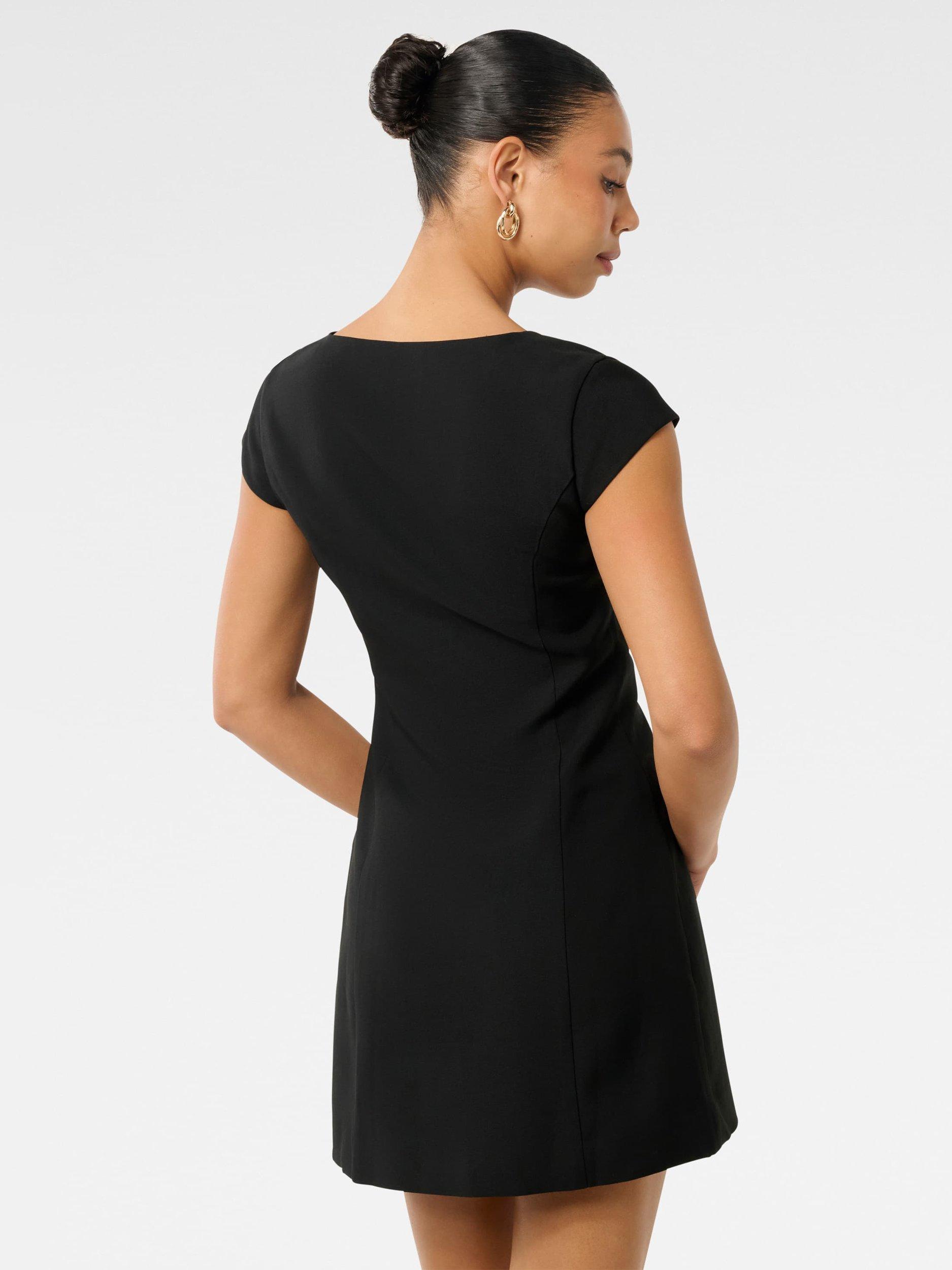 Product image 2 of 5, which shows Forever New Layla Cap Sleeve Mini Dress, Black, 4