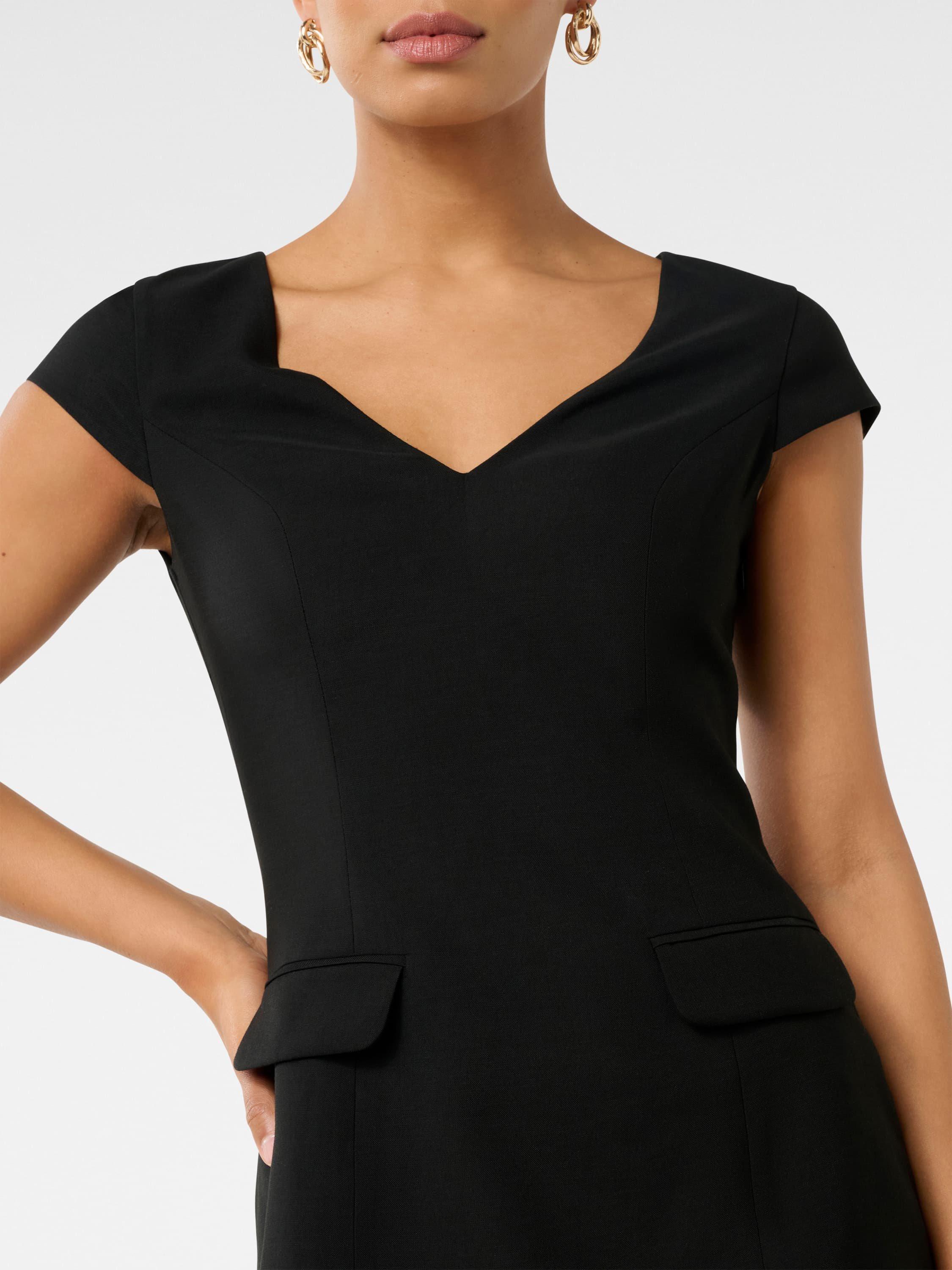 Product image 4 of 5, which shows Forever New Layla Cap Sleeve Mini Dress, Black, 4