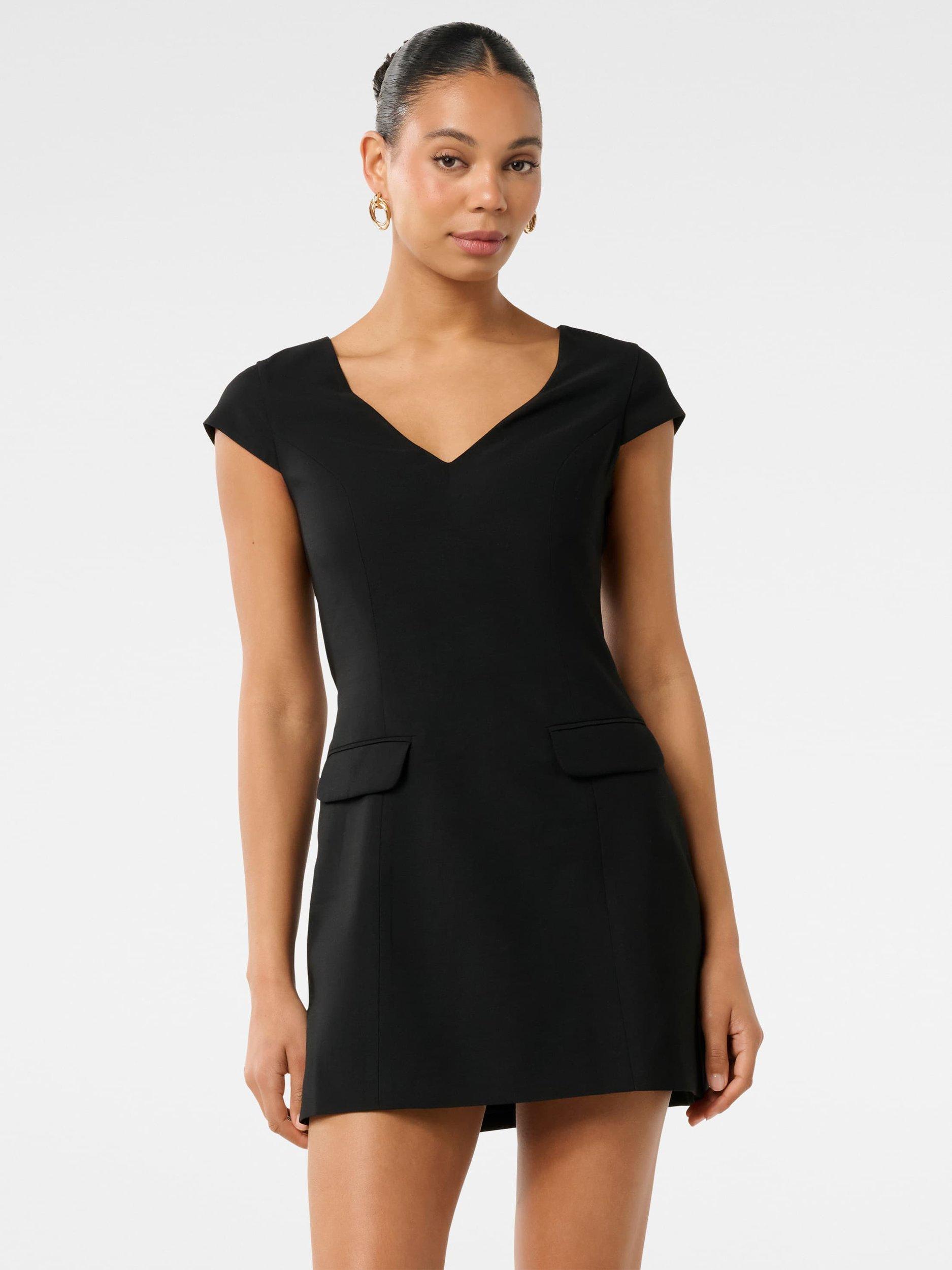 Product image 5 of 5, which shows Forever New Layla Cap Sleeve Mini Dress, Black, 4