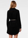 Forever New Lucie Long Sleeve Corduroy Mini Dress, Black