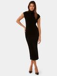 Forever New Samantha Cowl Neck Midi Dress, Black, Black