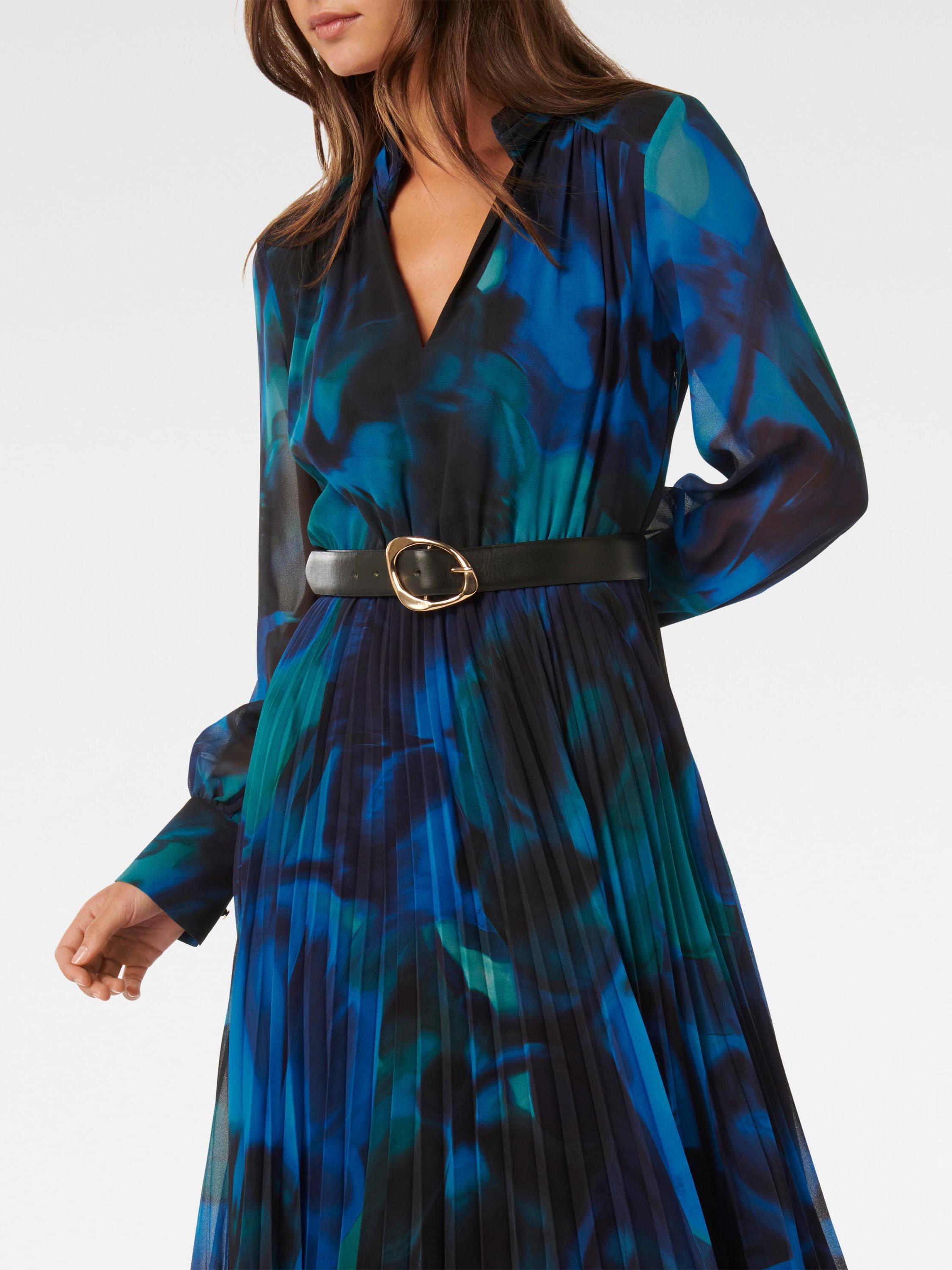 Product image 4 of 4, which shows Forever New Skyla Pleated Midi Dress, Rosalia, 4