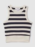 Reiss Kids' Kioni Stripe Tank Top, Navy/Cream