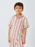 John Lewis Kids' Palm Woven Stripe Pyjamas, Natural