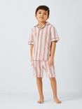 John Lewis Kids' Palm Woven Stripe Pyjamas, Natural