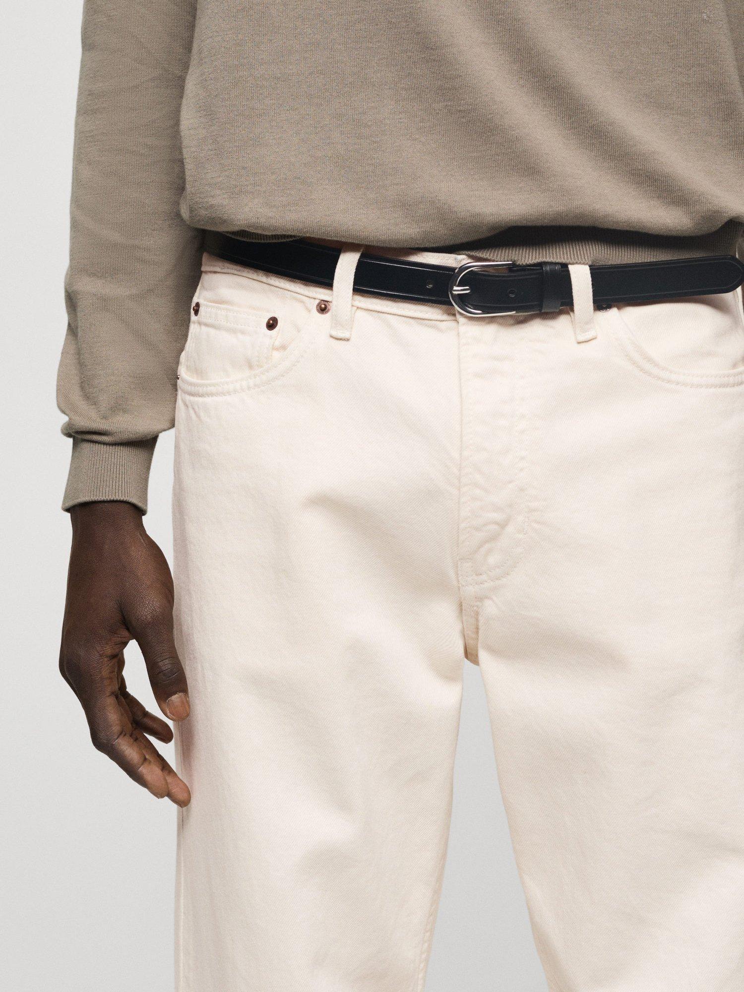 Product image 6 of 8, which shows Mango Bob Regular Fit Jeans, Light Beige, 31