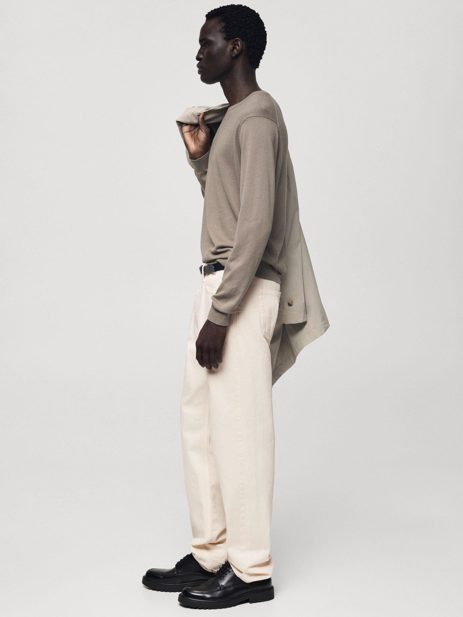 Product image 7 of 8, which shows Mango Bob Regular Fit Jeans, Light Beige, 31